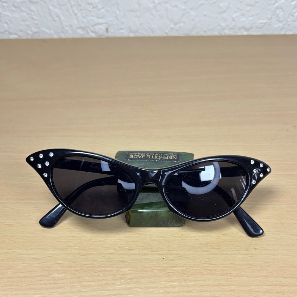 Black Rhinestone Cat Eye Sunglasses - Women Accessories